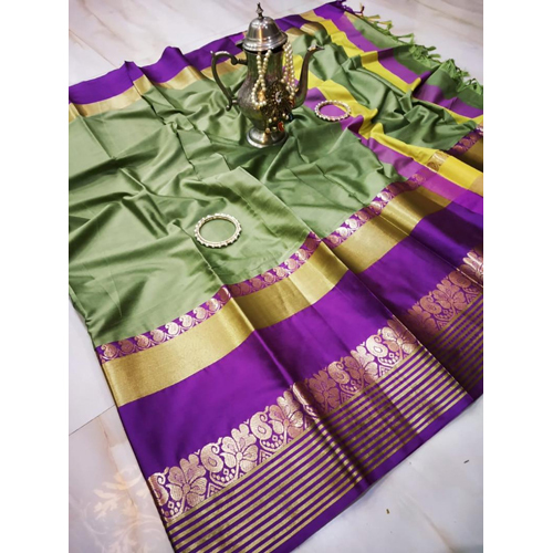 Flora Zari Border Cotton Silk Saree