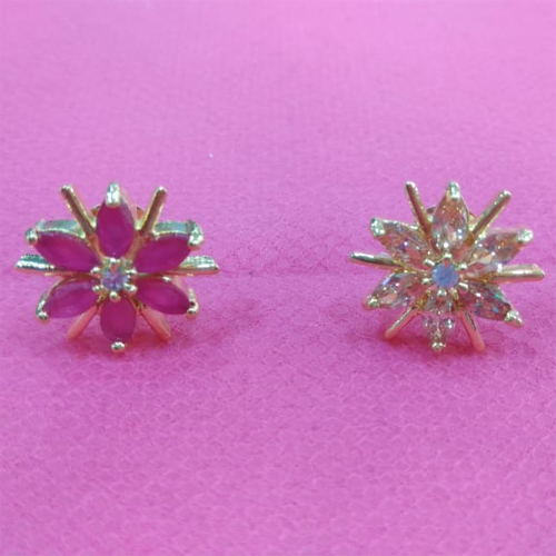 Marquise Earrings - Brass Metal, Standard Size, Gold Plating, Zircon Stones | Elegant Design for Weddings, Parties, Anniversaries, and Gifts