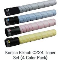 Toner CYMK del color de Konica c224 C258 C220