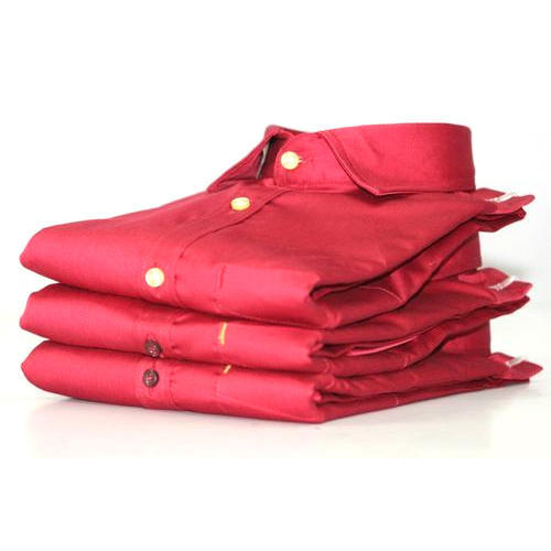 Washable Mens Plain Red Shirt
