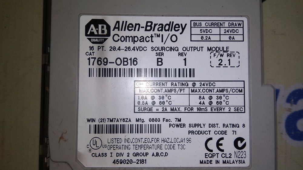 ALLEN BRADLEY OUTPUT MODULE