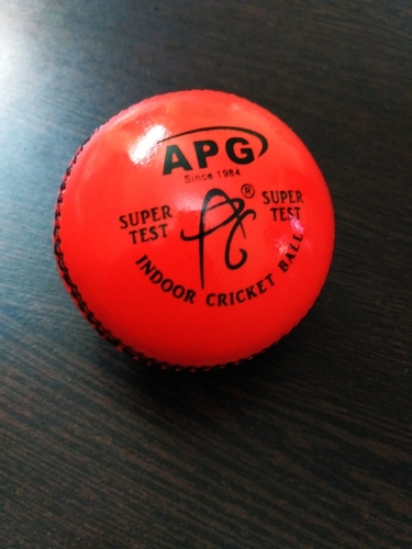 APG Orange Indoor Leather Cricket Ball