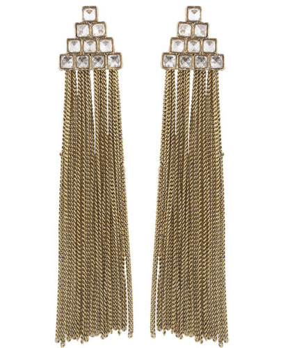 Crystal Studded Drop Earrings - 1-2 Inch | Fashion Jewelry Ideal for Semi-Formal and Formal Occasions, Sapphire Embellishments, Perfect for Parties and Weddings