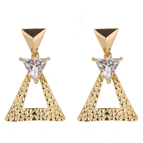 Gold Glass Earring Gender: Women