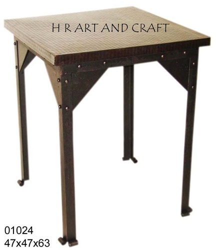Black Finish Iron Table