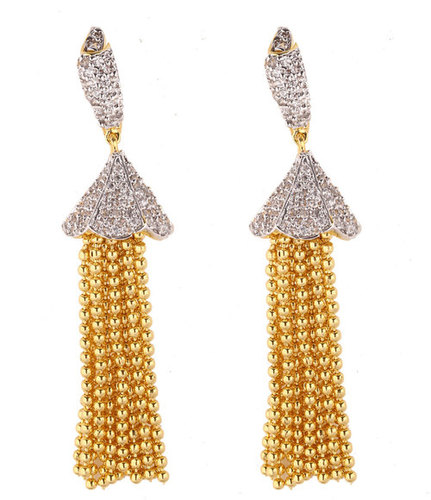 Golden Jhallar Earring Gender: Women