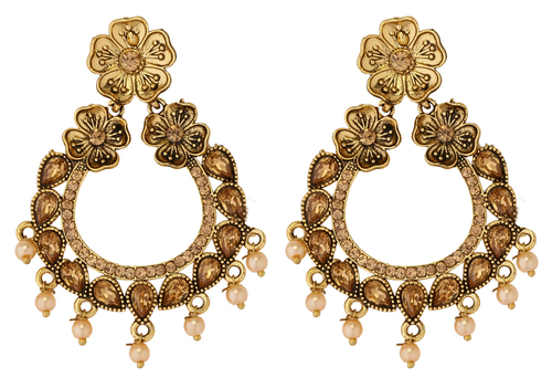 Gold Round Earring Gender: Women