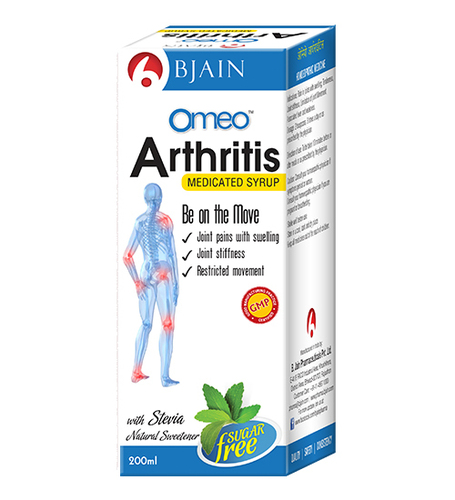 Omeo Arthritis - Liquid 1 Unit | Sugar Free Homoeopathic Solution for Joint Pain Swelling Relief Muscle Stiffness and Fever Management