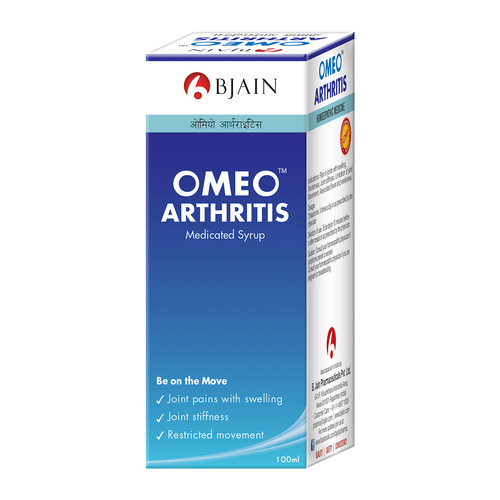 Omeo Arthritis Syrup - Liquid Form, 1 Unit | Homoeopathic Solution for Joint Pain, Swelling, Stiffness, and Weakness