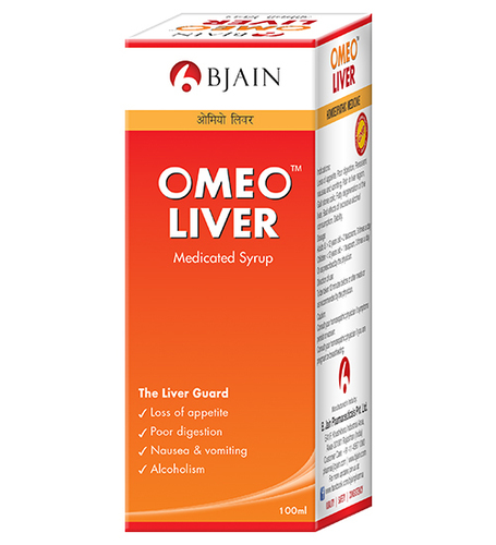 Omeo Liver Syrup - 1 Unit Liquid Homoeopathic Formula for Liver Health with Herbal Ingredients and Alcohol Content