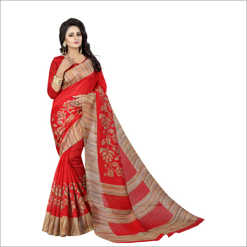 Designer Bandhani printed Bhagalpuri Saree