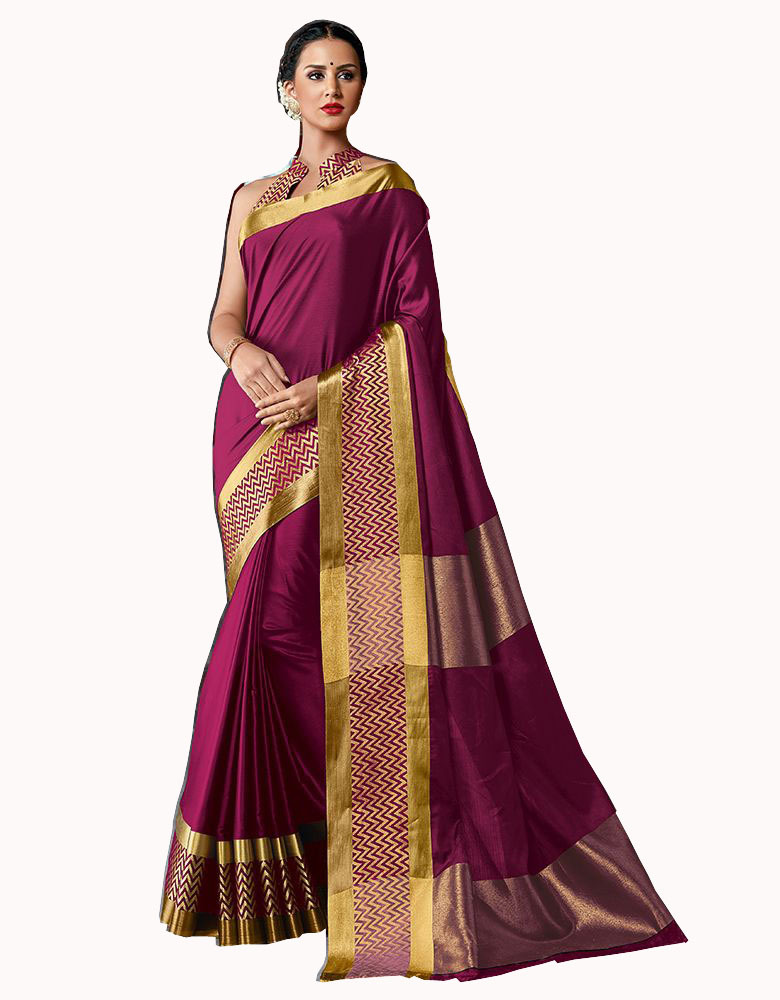 Fancy Design Cotton Silk Saree