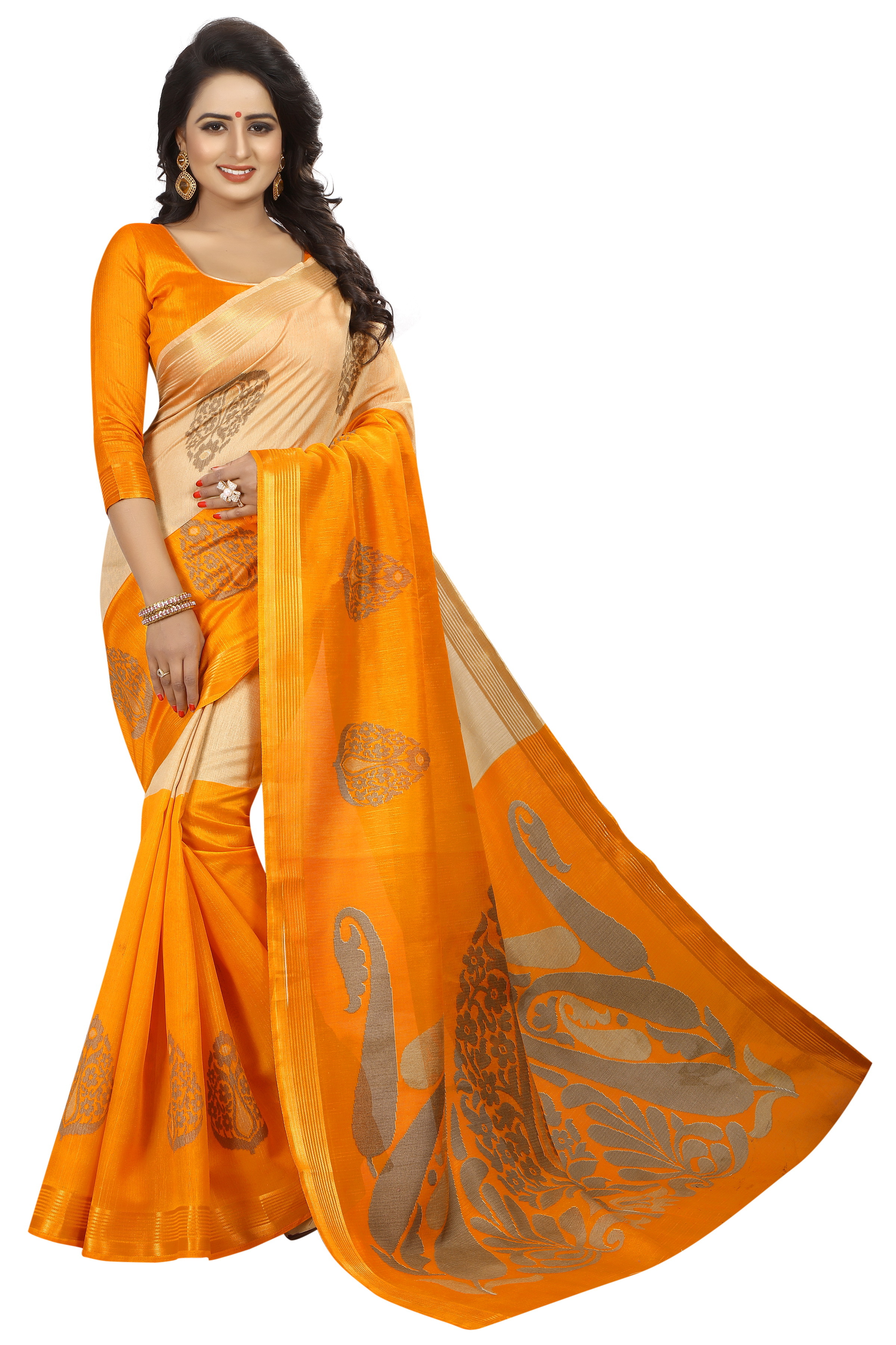 Jari Border Printed Sarees