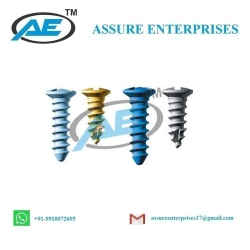 Screw 1.8mm Dia - Stainless Steel 316L & Titanium, Slotted and Cross Head Options, Sterilized Availability, Various Lengths from 4mm to 16mm