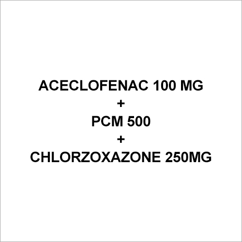 Aceclofenac 100 mg+PCM 500+Chlorzoxazone 250mg Tablets