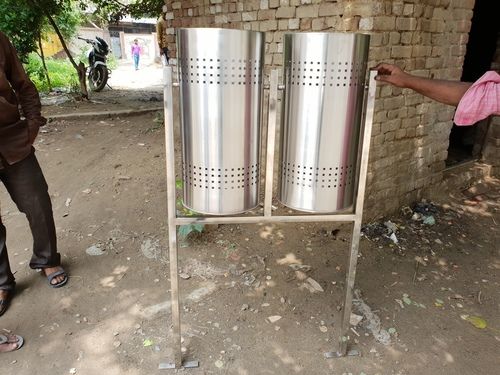 Stainless Steel Outdoor Dustbin 100L