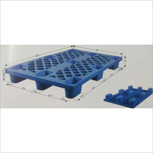 Black And Blue Euro Perforated Deck Pallet