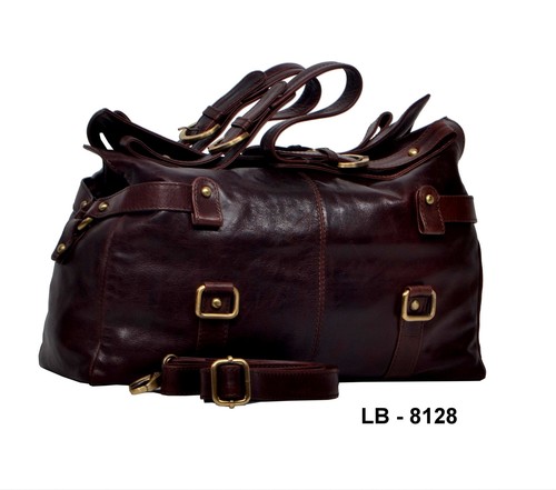 Dark Brown Oil Pull Up Ladies Leather Handbags