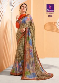 Daily Wear Georgette Printed Sarees