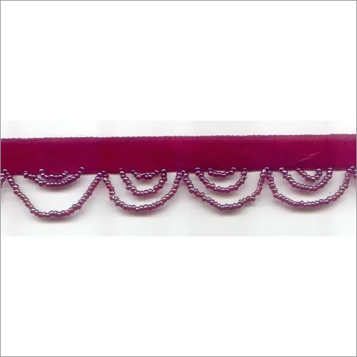 Hot Pink Beaded Fringe