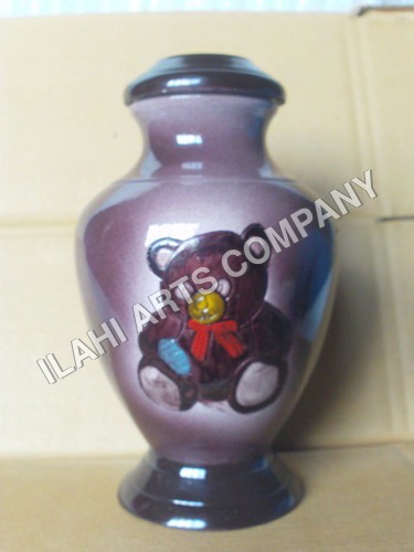 Brass Antique Teddy Bear Child Urn