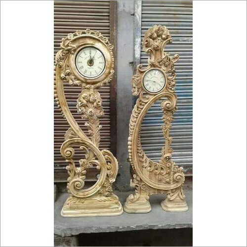 Wood Clock With Wooden