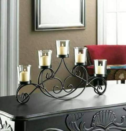 Iron Candle Glass Stand