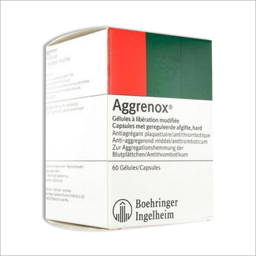 Aggrenox Capsules - 25mg Dipyridamole, Gelatin Capsule Shell, Red, 60 Count | Antiplatelet Action, Effective Stroke Reduction, Oral Administration