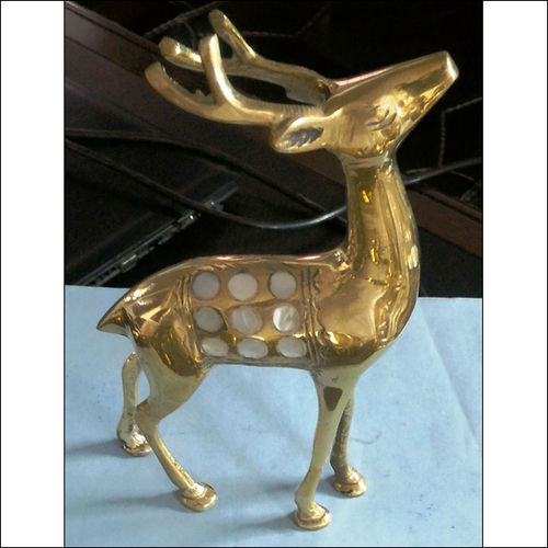 Brass Deer Statue Set