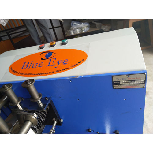 White-Blue Trim Winder Machine