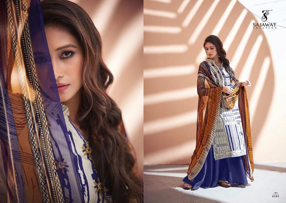 Fancy Printed Suit With Plazo