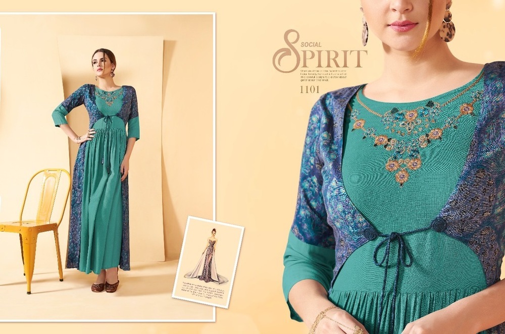 Fancy Work Designer Long Kurtis