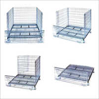 Foldable Collapsible Container - Mild Steel, 1000kg Capacity | Space-saving Solution For Industrial Storage