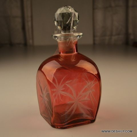 GLASS RED PERFUME BOTTLE AND DECANTER, REED DIFFUSER,DECORATIVE PERFUME BOTTLE, SCENT BOTTLE,FRAGRANCE BOTTLE,COLOR DECANTER