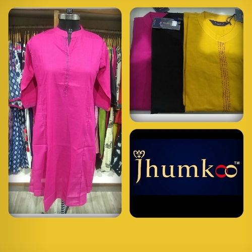 Pink Cotton Kurtis