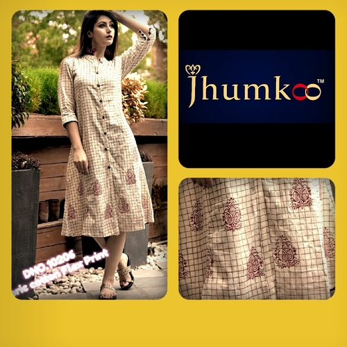 Cotton Fabric Printed Kurtis