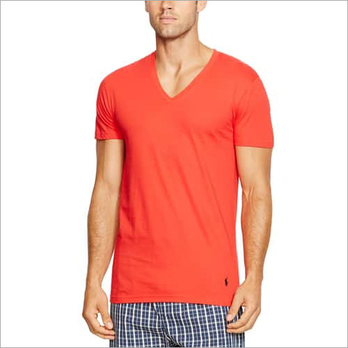 Nylon Mens Cotton V Neck T Shirt