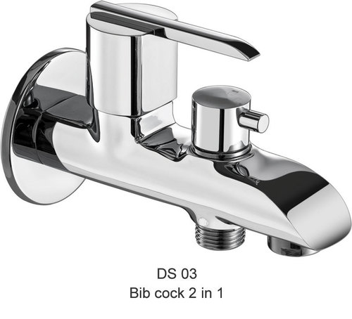 Bib Cock 2 in 1 with wall flange