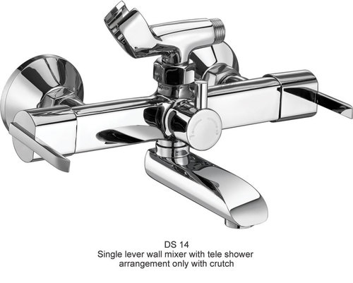 Single Lever Wall Mixer With Tele Shower