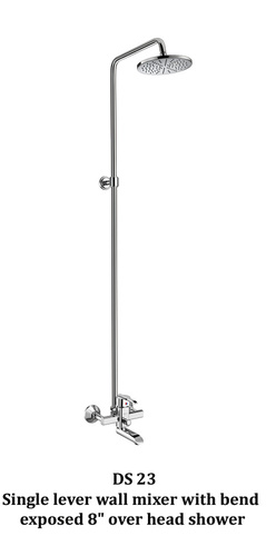 Single Lever Wall Mixer With Bend Exposed 8 Inches