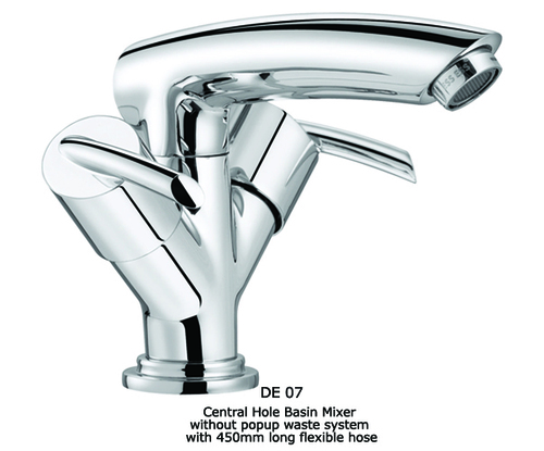 Central Hole Basin Mixer Without Popup Waste System