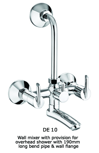 Wall Mixer With Provision For Overhead Shower