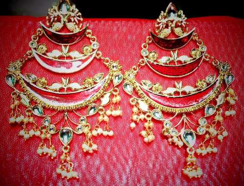 Kundan Half Bell Earring Gender: Women