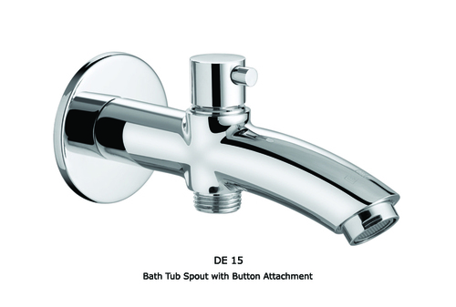 Bath Tub Spout With Button Attachment
