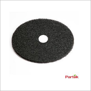 Partek 20 Inch Polyester Floor Pad Pack of 5 Piece - Black PFPB20