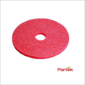 Partek 20 Inch Polyester Floor Pad Pack of 5 Piece - Red PFPR20