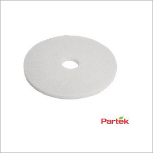 Partek 13 Inch Polyester Floor Pad - White PFPW20