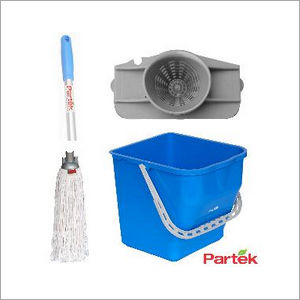 Partek Damp Mopping Set Includes Round Cotton Mop Blue PB25RW RCTNM01 AH05 B