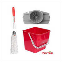 Partek Damp Mopping Set Includes Round Cotton Mop Red PB25RW RCTNM01 AH05 R