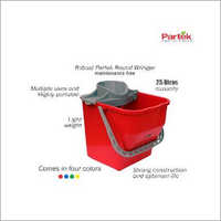 Partek Robin Bucket 25 Liters + Round Mop Wringer Squeeze Blue PB25RW B